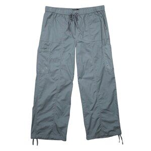 Stitch Star Gray/Blue Drawstring Waist Ankle Cargo Pants Size XL